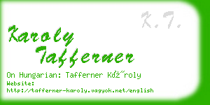 karoly tafferner business card